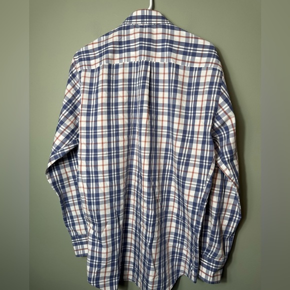 Peter Millar Men’s Long Sleeve Blue Plaid 100% cotton Size Medium‎ - Picture 2 of 7